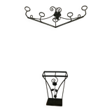 Art deco coat rack and umbrella stand set