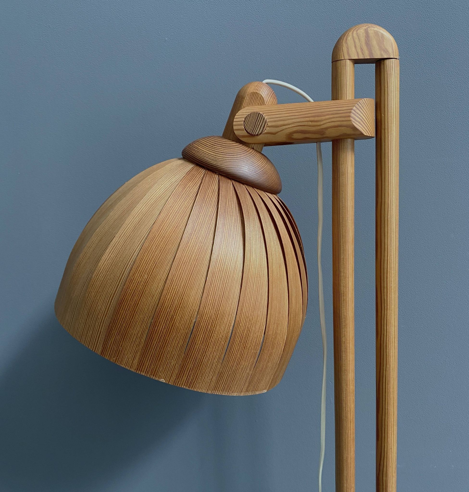 Hans agne Jakobsson wood floor lamp 1960s