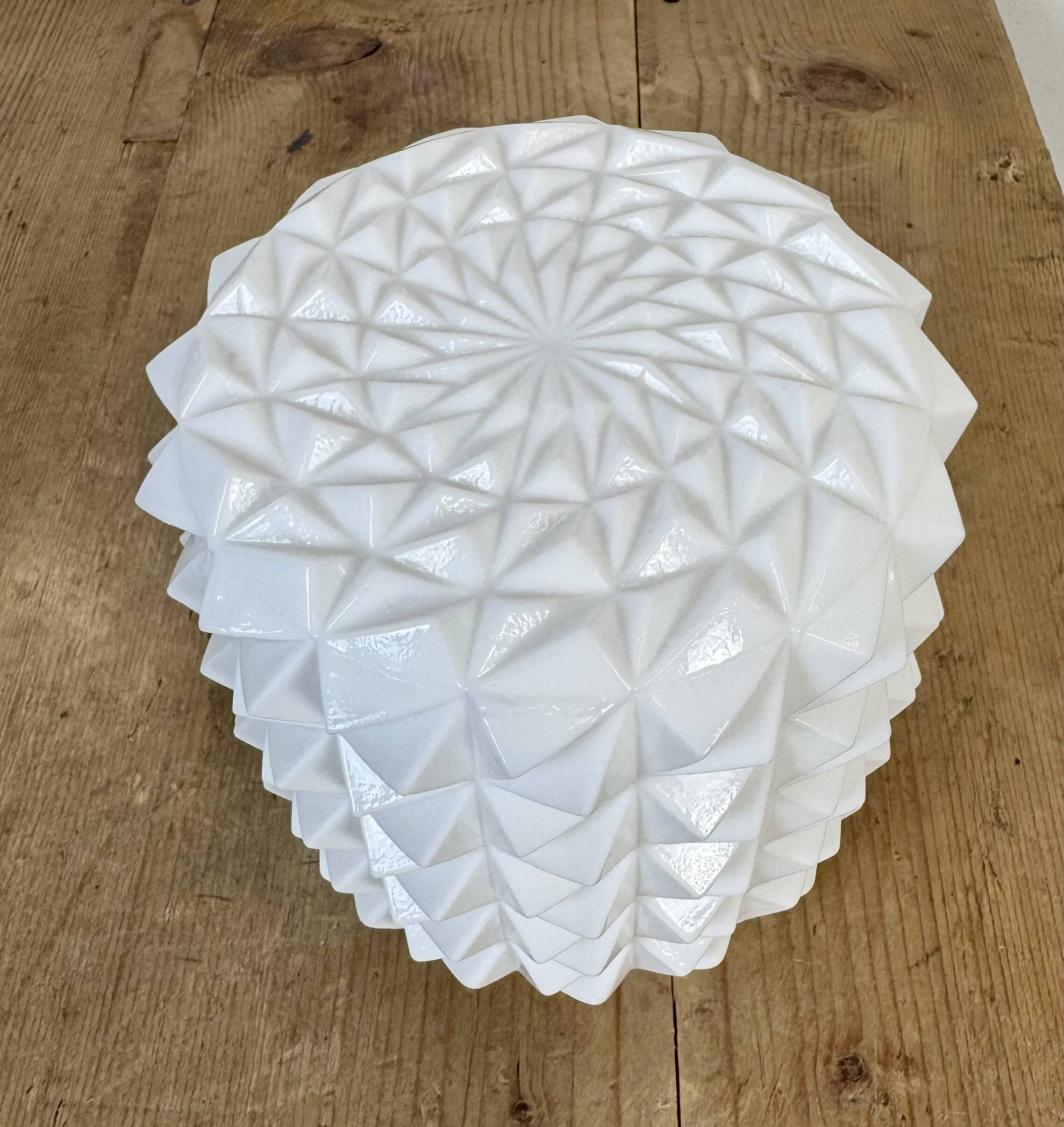 Vintage White Porcelain Wall Light, 1970s