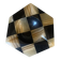 Cendrier, vide-poche hexagonal vintage en onyx et marbre