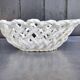 Vintage woven ceramic fruit bowl