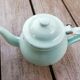 Enamelled sheet metal teapot