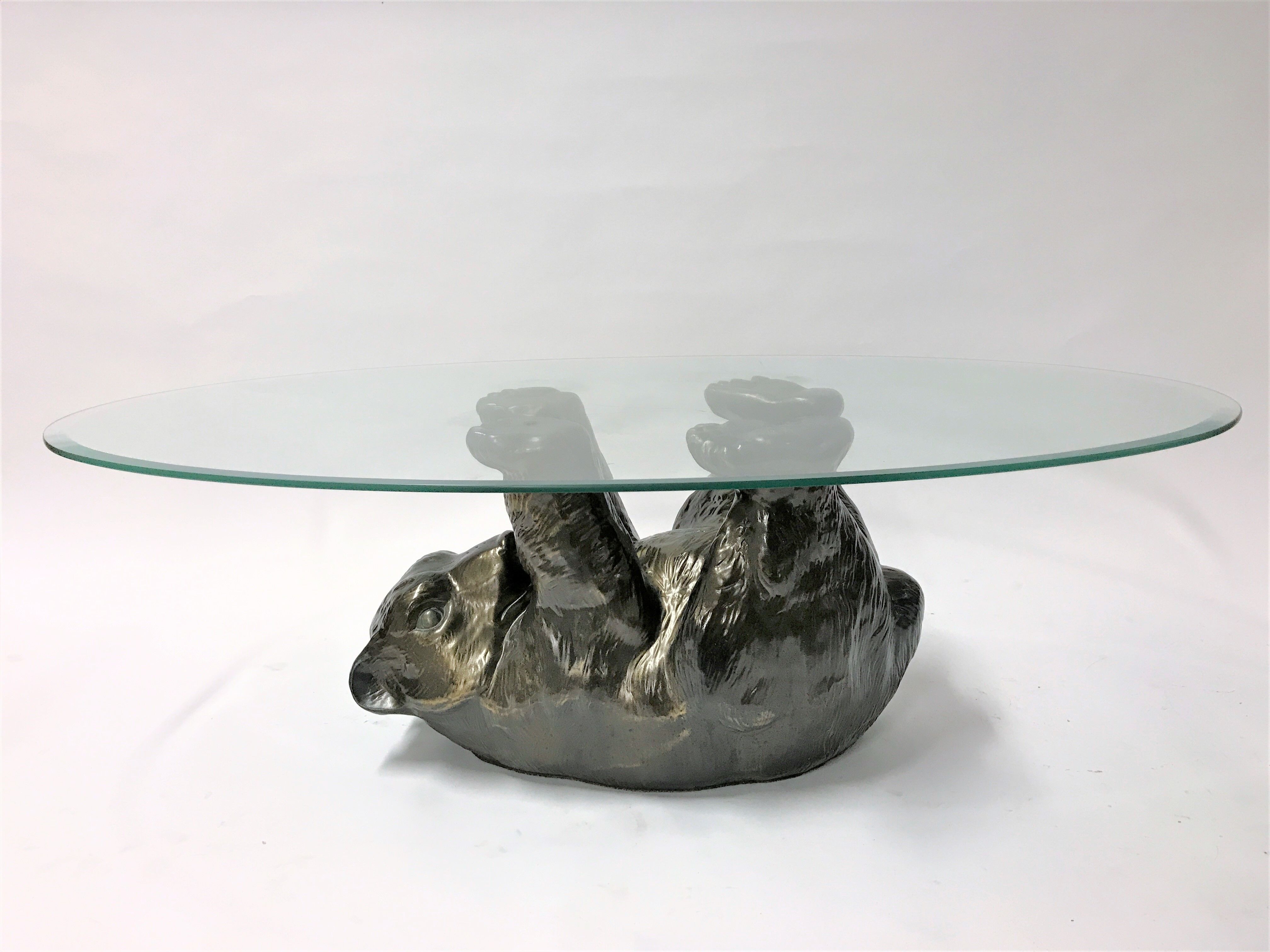 Black bear coffee table, 1970