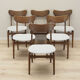 Set of six walnut chairs, Danish design, 60s, production: Denmark