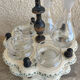 Oil and vinegar service, salt and pepper.