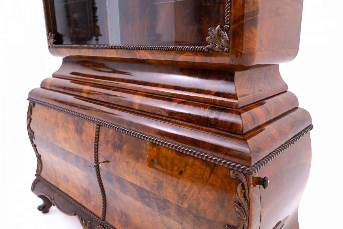 Display cabinet, Poland, circa 1930. RESTORED.