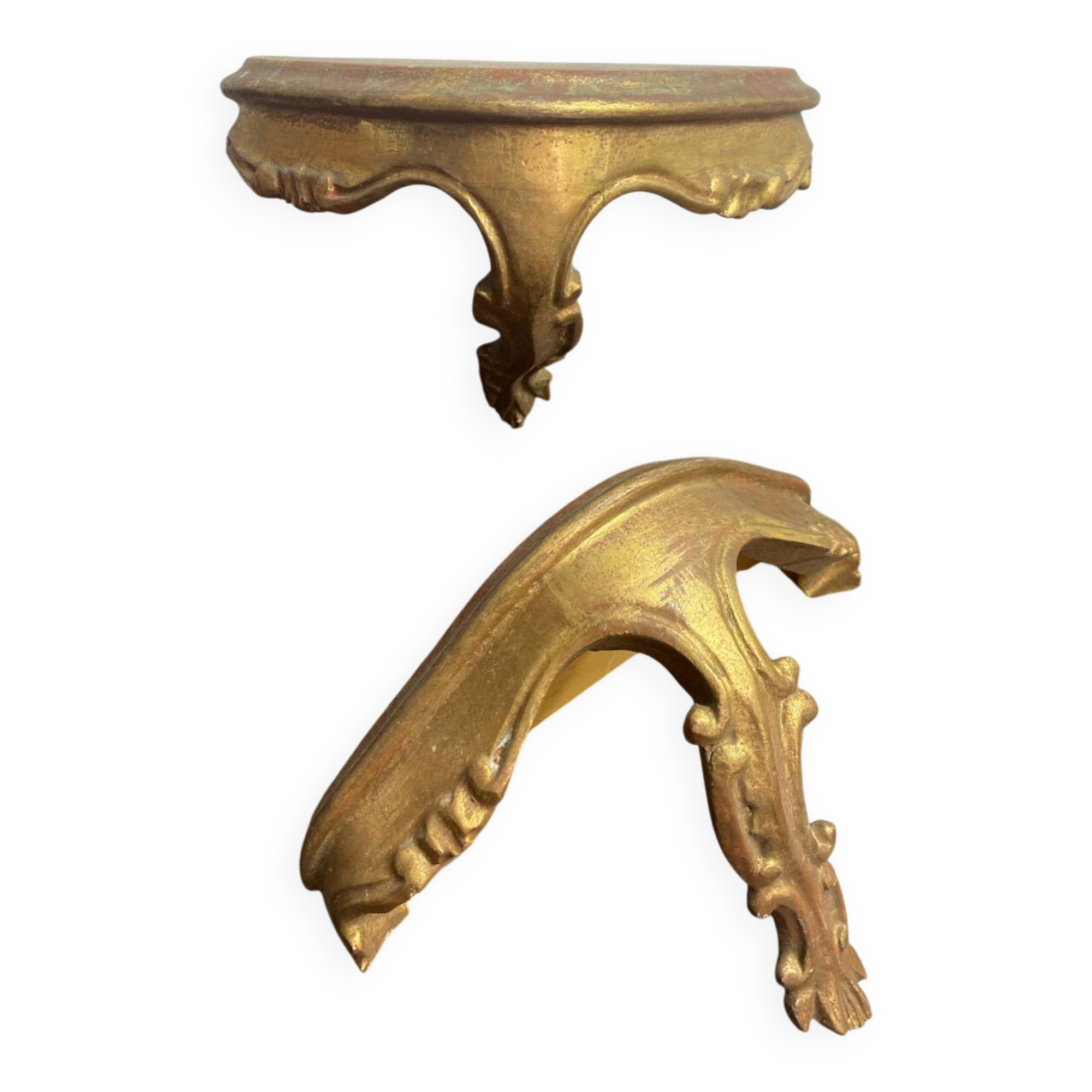 Pair of wall consoles