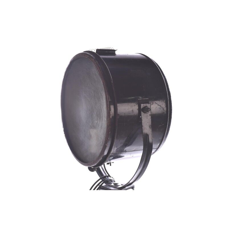 Old industrial spot on wooden tripod | vintage spot on 3 leg | tripod floor lamp