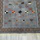 Small Moroccan rug, blue kilim, flat woven rug, interior decoration, free shipping.