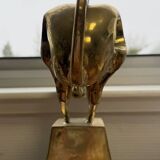 After Dali: gilded bronze sculpture depicting an abstract bull