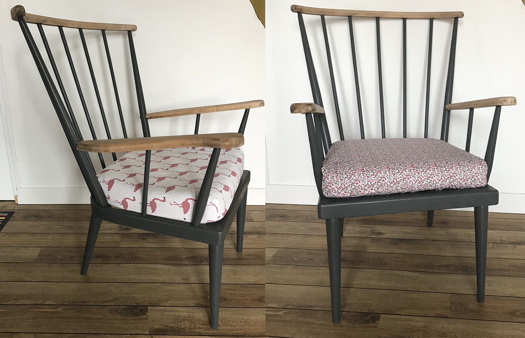 Lot de 2 fauteuils éventails Baumann