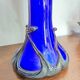 Cobalt blue blown glass vase – Silice Création Biot – 39 cm