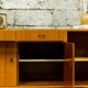 Vintage Scandinavian enfilade Metal legs