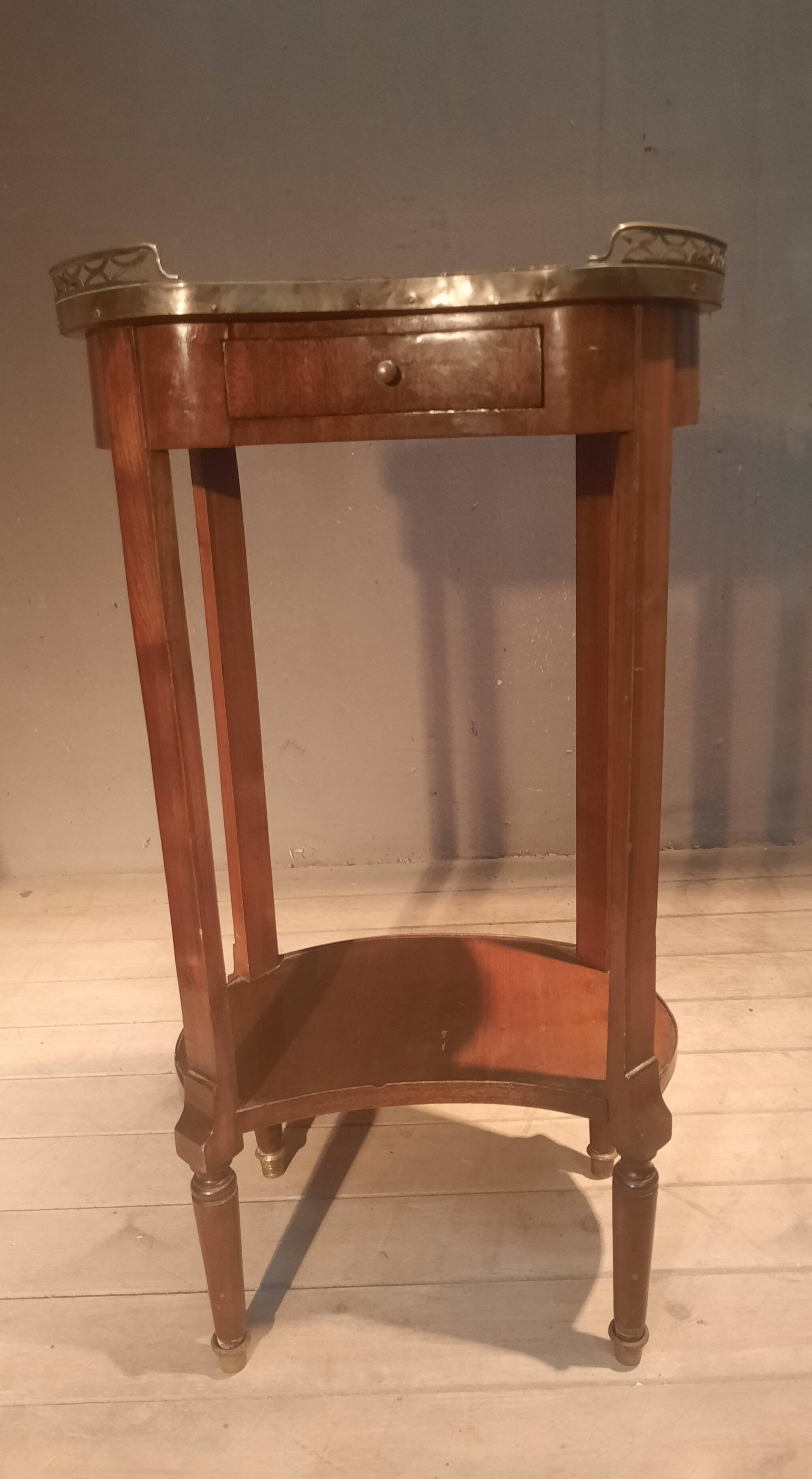Louis XVI style marble top side table