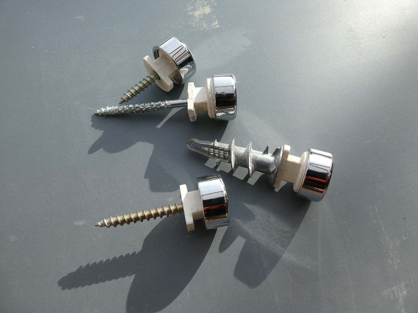 Old rectangular bevelled mirror 54 x 39 cm