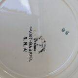 Set of 6 deep plates Badonviller model Saint Gabriel Art Deco design