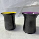 Set of 2 vintage ceramic candle holders