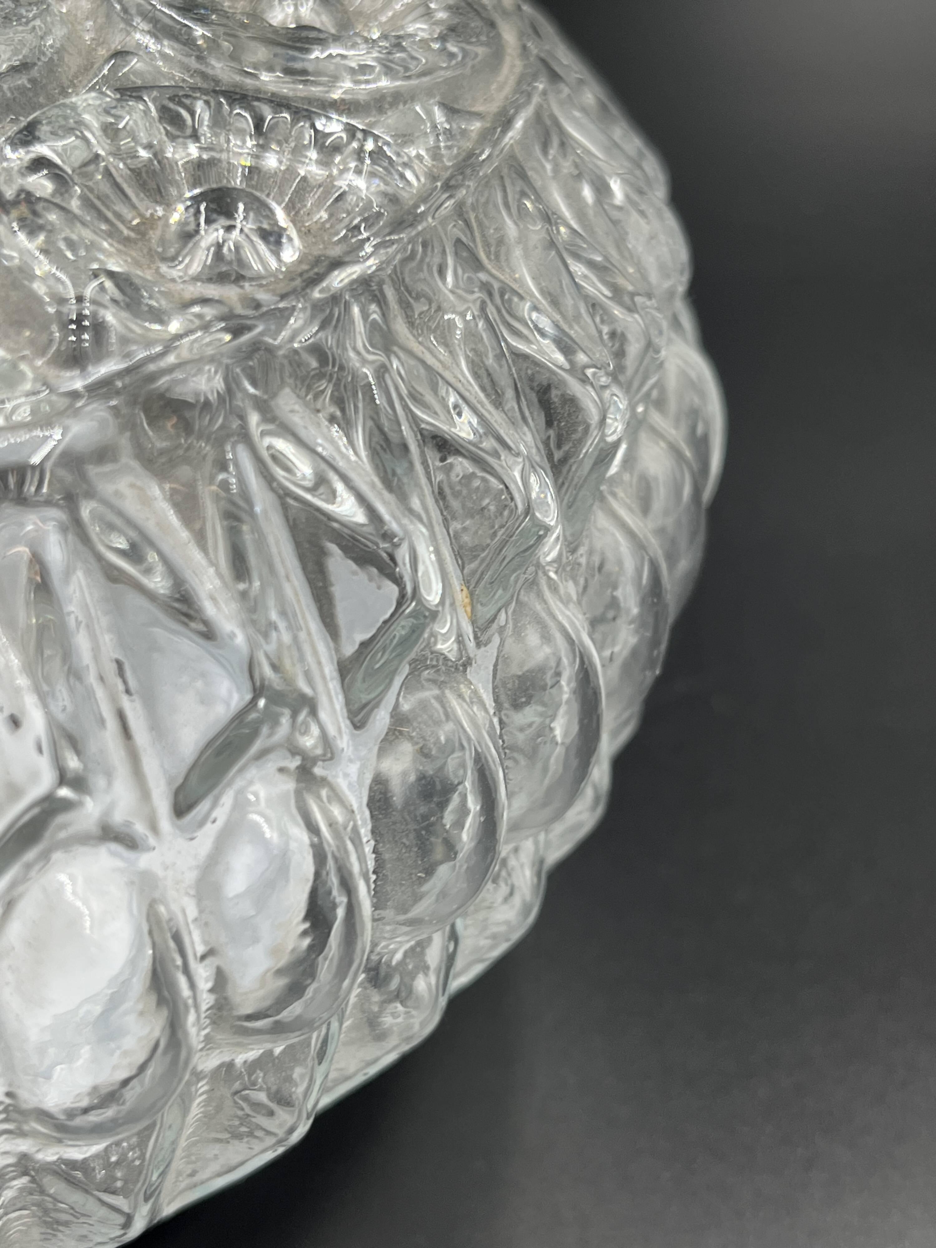 Glashütte Limburg vintage glass ceiling light rose