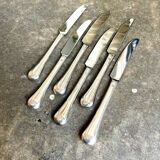 6 chrome metal knives