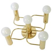 Leola Sciolari Ceiling Light in Dark Brass, Germany, 1980s