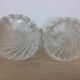 Pair of twisted glass bathroom bottle bottles