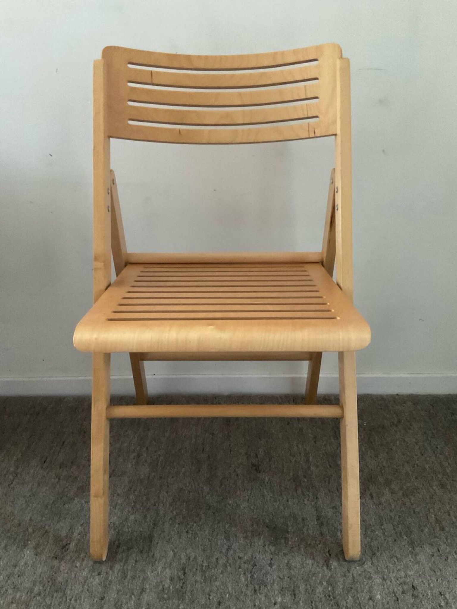 Chaise pliante vintage en hêtre 