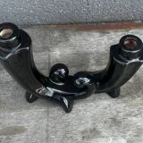 Vallauris Black Ceramic Candle Holder from the 50s