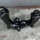 Vallauris Black Ceramic Candle Holder from the 50s