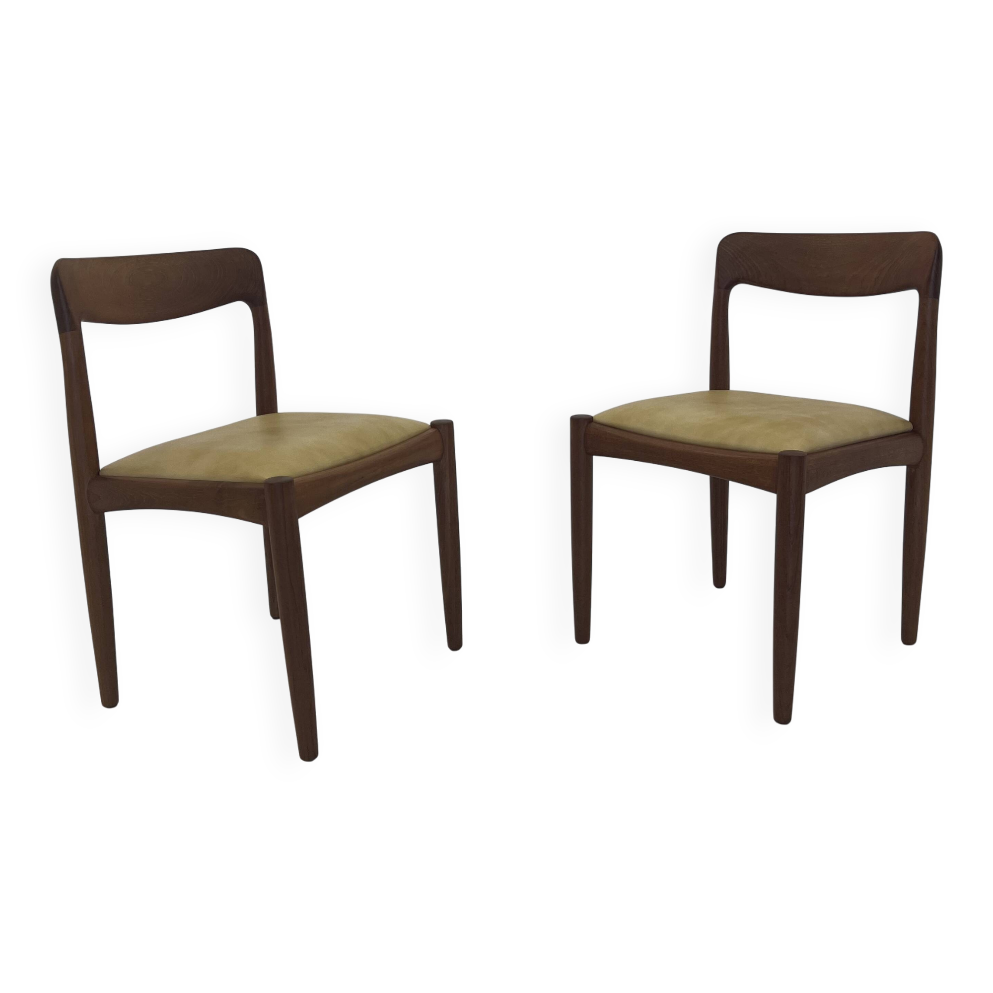 Vintage Danish Dining Chairs in Teak by H.W. Klein for Bramin, Set of 2