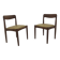 Vintage Danish Dining Chairs in Teak by H.W. Klein for Bramin, Set of 2