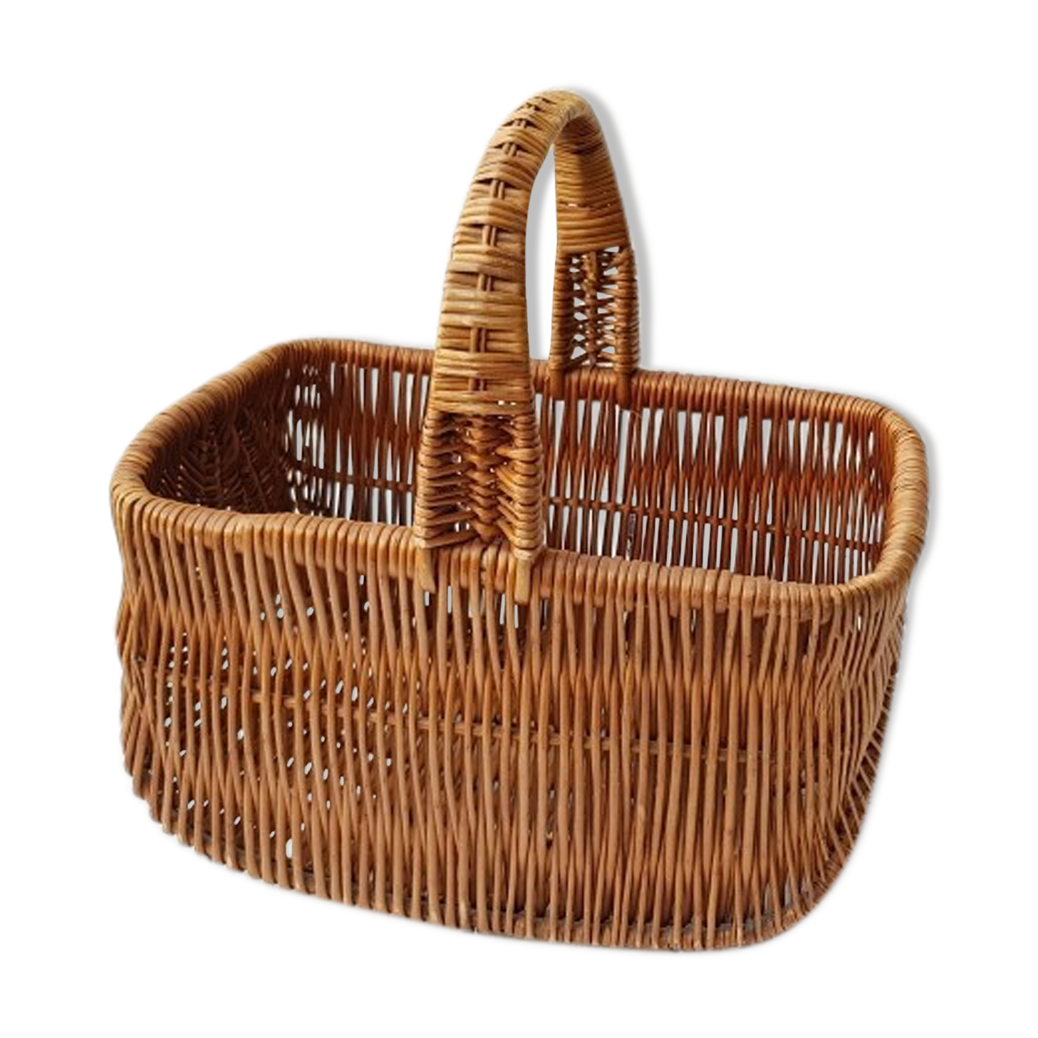 70s wicker basket