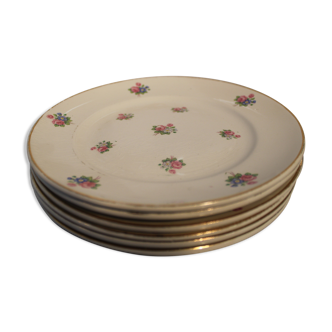 6 assiettes à dessert