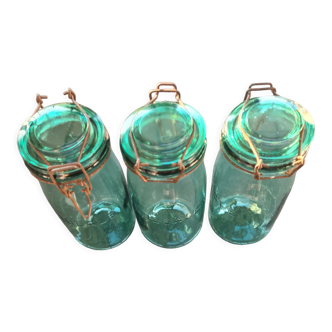 Set of 3 glass jars