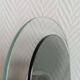 Pair of space age wall lights with smoked glass from the 1970s.