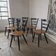 Set of 6 Scandinavian style bar chairs 1960/70