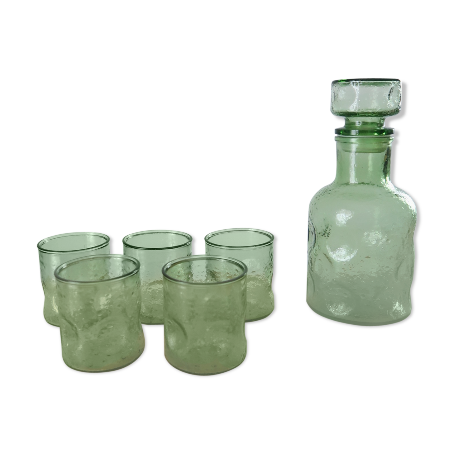 Lot verres et bouteille
