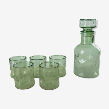 Lot verres et bouteille