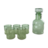 Lot verres et bouteille