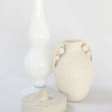 Vase haut opaline blanche