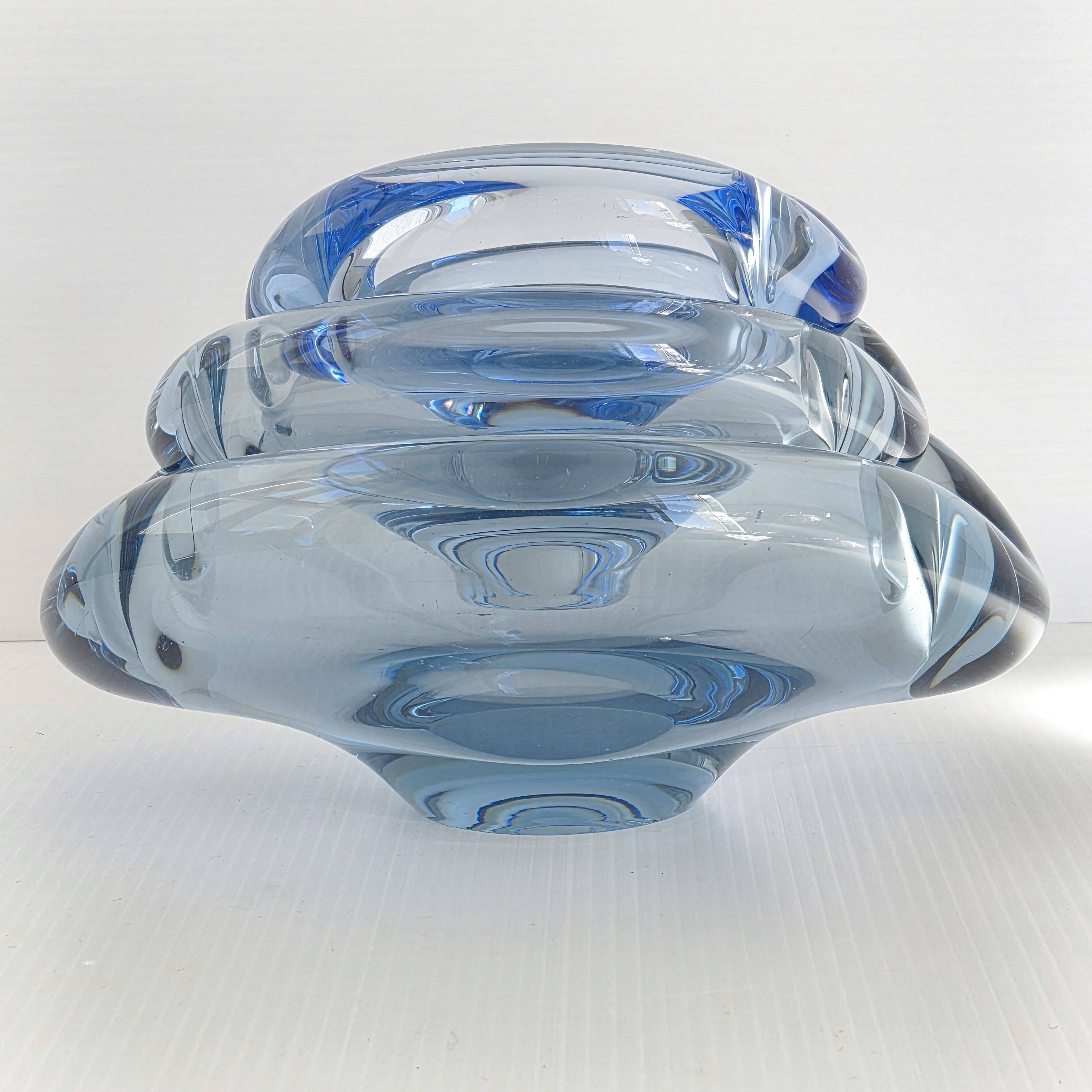 Set of 7 vintage Akva ashtrays by Per Lükten for Holmegaard 1950.