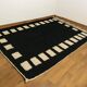Handwoven Berber rug in black and white, size 1.4/2.6 m.