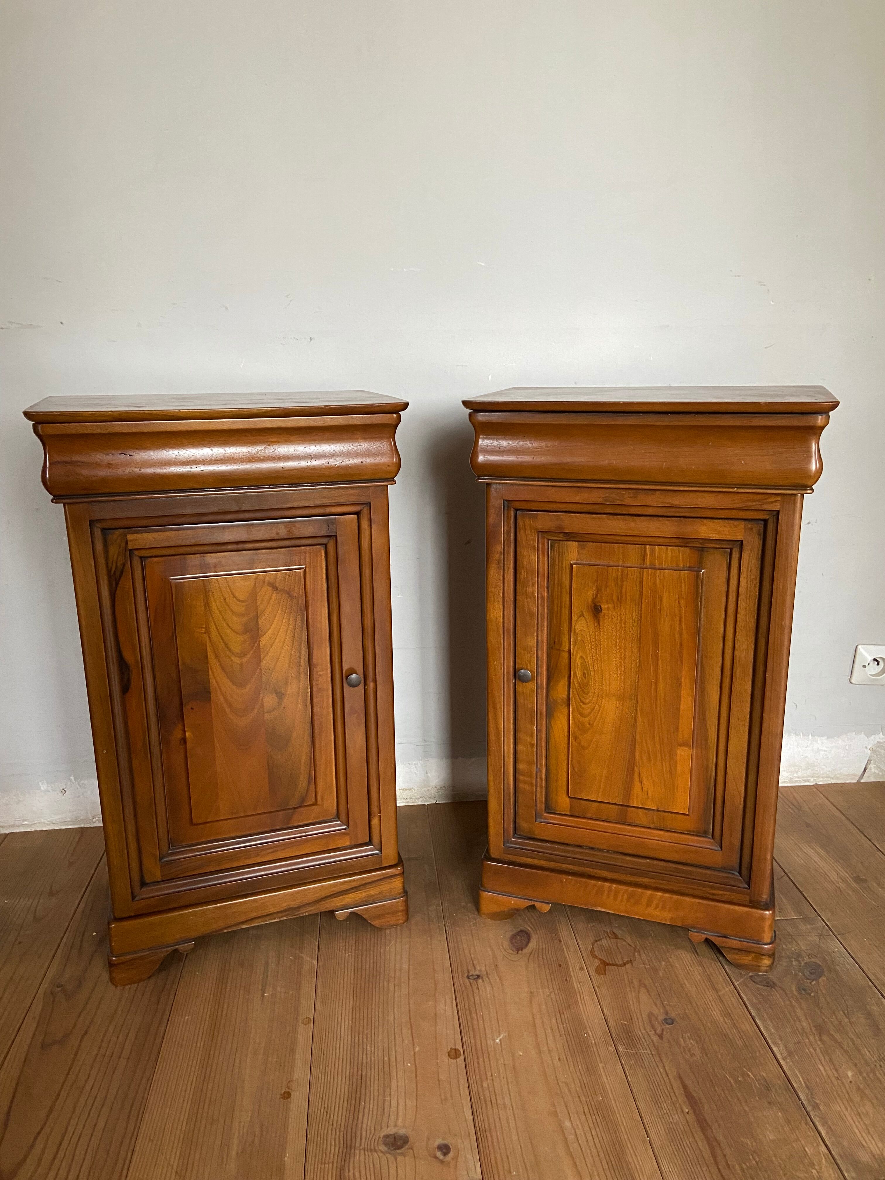 Pair of bedside tables Louis Philippe style