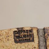 Round coffee table herbarium Roger Capron, Vallauris - ceramic and wooden structure