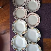 Antique Art Deco plates from the 1930s by Badonviller and Labrut brothers.