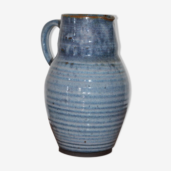 Blue enamelled stoneware pitcher 220mm