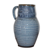 Blue enamelled stoneware pitcher 220mm