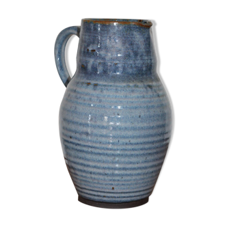 Blue enamelled stoneware pitcher 220mm