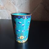 Bronze glass in partitioned enamels