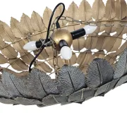 Hollywood Regency - patinated bronze - 'leaf' pendant lamp - 2000