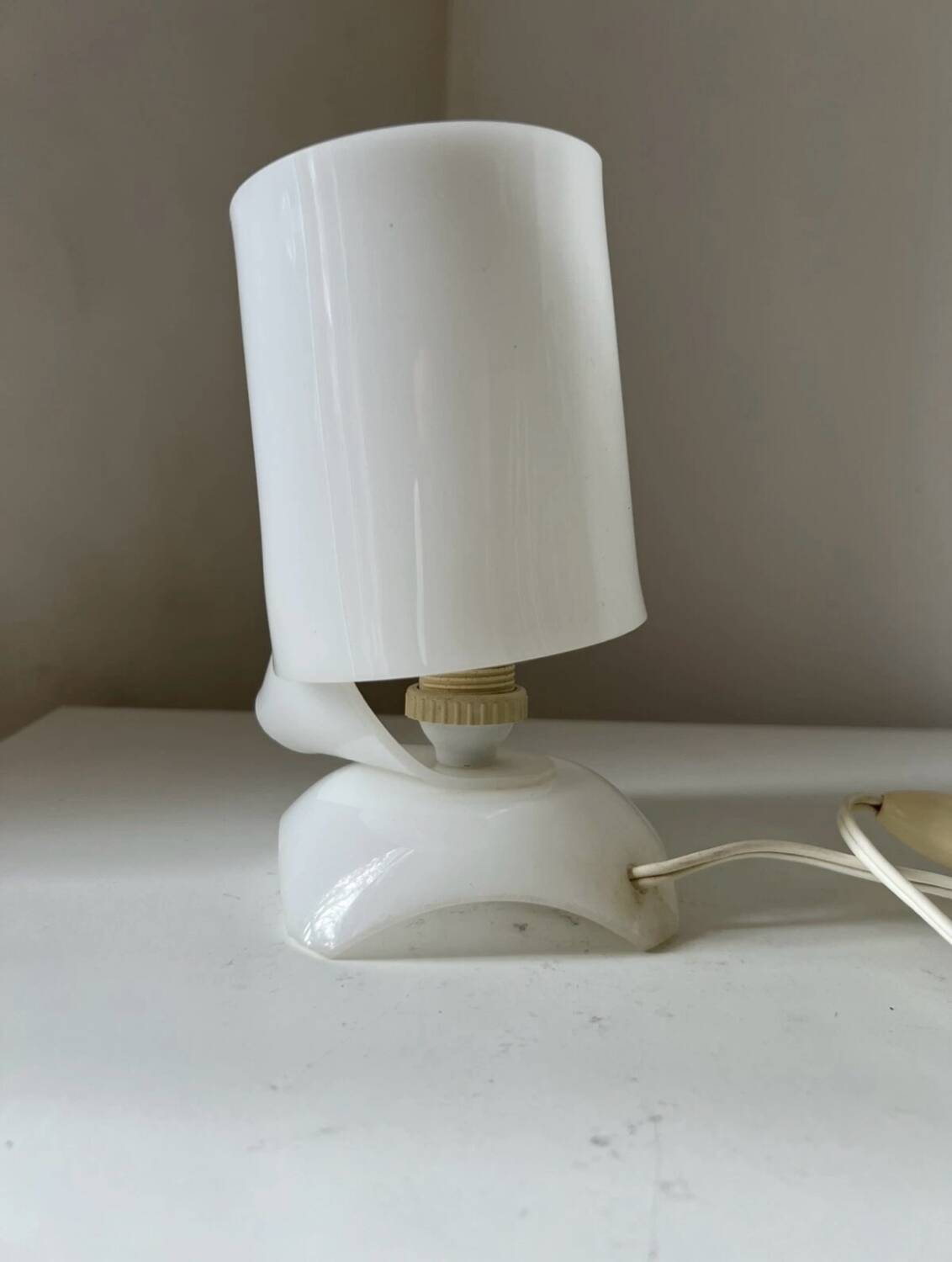 Vintage molded plastic bedside lamp 1960